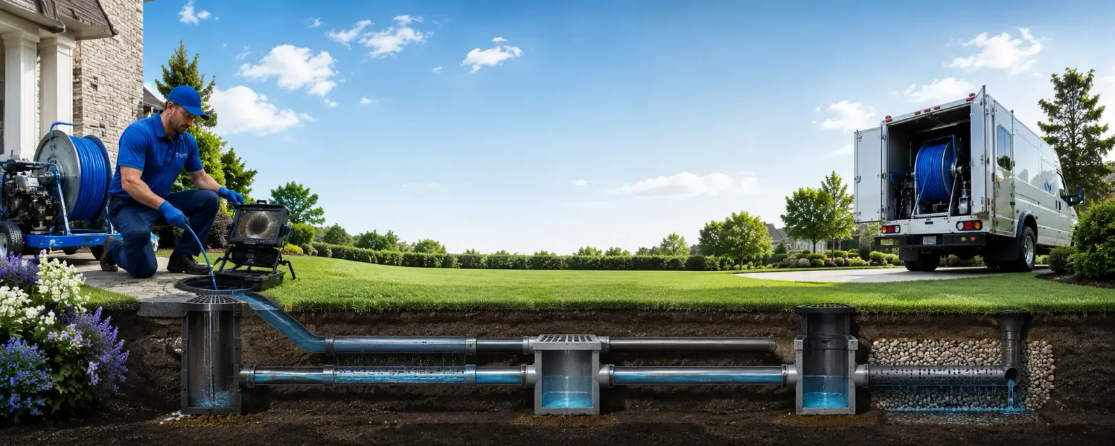 Outdoor drain cleaning information for Lock Springs, MO